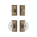 Nostalgic Warehouse Studio Entry Set w/ Crystal Victorian Knob in Yellow | 8 H x 2.5 W x 2.337 D in | Wayfair 785059