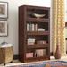 World Menagerie Didier Barrister Bookcase Wood in White/Black/Brown | 58 H x 32.5 W x 13 D in | Wayfair WLDM8175 40131221