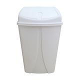 YBM Home Portable Plastic Trash Can w/ Dual Swing Lid, Swing Top Trash Can Plastic in White | 13 Gal | Wayfair 1662white