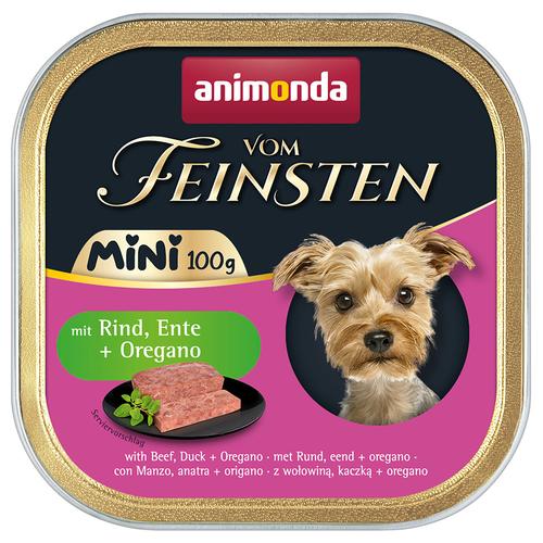 64x 100g Animonda vom Feinsten Adult Mini mit Rind, Ente + Oregano Hundefutter nass