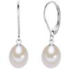 Lulu & Jane Perlen-Creolen Sterling Silber Süßwasser-Zuchtperle in 24,0 mm Damen