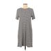 Lou & Grey Casual Dress - Midi: Blue Stripes Dresses - Women's Size Medium