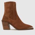 schuh anand suede western boots in tan