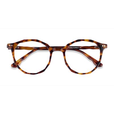 Unisex s geometric Tortoise Acetate Prescription eyeglasses - Eyebuydirect s Trace