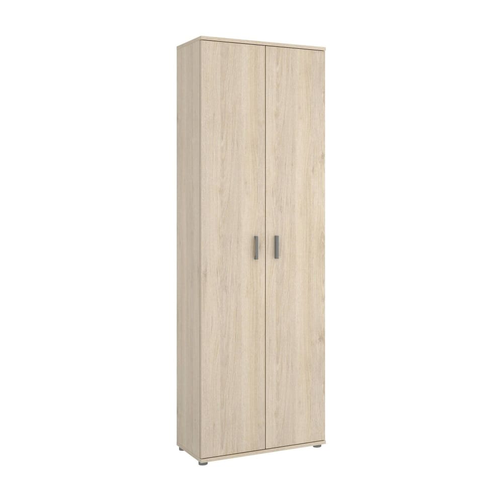 Armoire polyvalente à 2 portes effet bois beige 61x35 cm