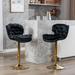 Modern Swivel Bar Stools Set of 2 Comfy Velvet Dining Chairs