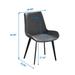 Black, Modern Dining Chairs Reception Chair for Lawn Camping Chairs Set of 4