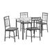 Monarch Specialties - Dining Table Set, 5Pcs Set, Small, 40" Rectangular, Kitchen Marble Look