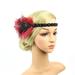 1920s Headpiece Feather Flapper Headband Great Gatsby Headdress Vintage as Lions Band Hairbands for Women s Hair Non Slip Sweat Bands Boys Poo Headband Mens Head Sweatbands Sports Towel Headwear Yoga