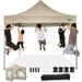 COBIZI 10x10 Pop up Canopy Commercial Heavy Duty Canopy Tent with 4 Sidewalls Easy Up Outdoor Party Tent Instant Canopy All Season Windproof & Waterproof Canopy with Roller Bag(Frame Thickened)