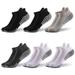 Men Ankle Compression Running Socks 6 Pairs Cushioned Low Cut Athletic Socks with Arch Support (M(35-38cm) Mixcolor)