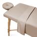 3pc Microfiber Massage Table Sheet Set - Salon Spa Facial Bed Covers Sand Brown