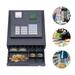 Miumaeov Small Businesses Automatic Cash Register 38 Keys Electronic Thermal Cash Register Black with Cash Drawer