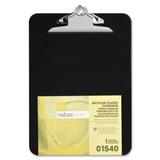 Nature Saver Recycled Clipboard - 1 Capacity - 8.50 X 12 - Heavy Duty - Plastic - Black (NAT01540)