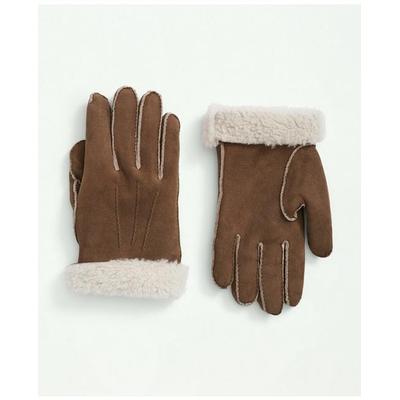 Brooks Brothers Men's Shearling Sheepskin Gloves | Medium Beige