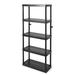 5 Shelf Fixed Height Ventilated Medium Duty Storage Unit 14 X 32 X 72 Organizer System For Home Garage Basement And Laundry Black