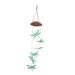 Solar Green Dragonfly Wind Chime Light Hanging Decorative Colorful Lamp LED Light for Outdoor Garden Courtyard