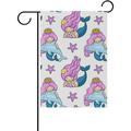 SKYSONIC Mermaids Starfish Double-Sided Printed Garden House Sports Flag - 28x40in Polyester Decorative Flags for Courtyard Garden Flowerpot