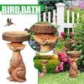 Garden Sculptures & Statues Resin Birdbath Polyresin Antique Garden Bird Bath For Home Garden Yard