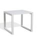 Ulax Furniture Patio Aluminum Side Table Outdoor Indoor Square End Table White