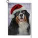 SKYSONIC Breed Bernese Mountain Dog in The Hat of Santa Claus Double Side Print Garden House Sports Flag 28x40 in Polyester Decorative Flag Banner for Outside House Flowerpot