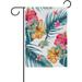 SKYSONIC Tropical Flowers Double-Sided Printed Garden House Sports Flag - 12x18in Polyester Decorative Flags for Courtyard Garden Flowerpot