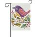 SKYSONIC Garden Flag Bird Singing On Branch Double-Sided Printed House Sports Flag-12x18(in)-Polyester Decorative Flags for Courtyard Garden Flowerpot