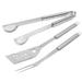 Wiueurtly Stainless Steel Three Piece Set With Handle Grill Fork Grill Spatula Grill Clip Outdoor Barbecue Supplies Grill Grill Tools