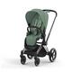 Cybex PRIAM Pushchair 2023 - Leaf Green (Colour: Leaf Green on Chrome Black Frame)