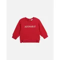 Carrement Beau Boys Red Adorable Sweatshirt - Size: 3 years