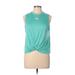 Adidas Active Tank Top: Teal Activewear - Women's Size Large