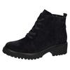 Schnürboots WALDLÄUFER "H-LUISE", Damen, Gr. 5 (38), blau (nachtblau), Veloursleder, unifarben, elegant, Schuhe, Stiefelette, Blockabsatz, in bequemer Schuhweite G (= weit)