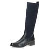 Stiefel CAPRICE, Damen, Gr. 40,5, XS-Schaft, blau (dunkelblau), Leder, Textil, elegant, Schuhe, Blockabsatz, Langschaftstiefel, Businessstiefel, bequeme Weite