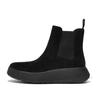 Chelseaboots FITFLOP "F-MODE", Damen, Gr. 40, schwarz, Veloursleder, Elastischer Einsatz, unifarben, casual, Schuhe, Chunky Boots mit Plateausohle