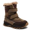 Winterstiefel BISGAARD "bisgaard eddie tex", Kinder, Gr. 34, schwarz (khaki, schwarz), Textil, Leder, sportlich, Schuhe, Snowboots, Klettstiefel, Outdoor Schuh mit TEX-Membrane