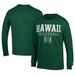 Men's Champion Green Hawaii Rainbow Warriors Stacked Logo Volleyball Jersey Long Sleeve T-Shirt