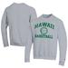 Men's Champion Gray Hawaii Rainbow Warriors Icon Logo Basketball Eco Powerblend Pullover Sweatshirt