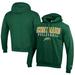 Men's Champion Green George Mason Patriots Stacked Logo Volleyball Eco Powerblend Pullover Hoodie