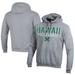 Men's Champion Gray Hawaii Rainbow Warriors Stacked Logo Volleyball Eco Powerblend Pullover Hoodie