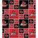 University Of Louisville Cardinals Cotton Fabric Red & Black - Sold By The Yard
