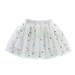PRINxy Kids Skirt Toddler Girls Cute Party Dance Solid Color Embroidery Net Yarn Tulle Princess Dress Skirt Light Blue 13-14Years