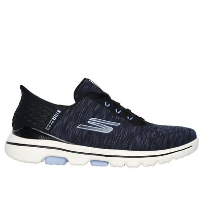 Skechers Women's Slip-ins: GO GOLF WALK 5 - Slip-Ins Shoes | Size 11.0 | Black/Lavender | Textile/Synthetic