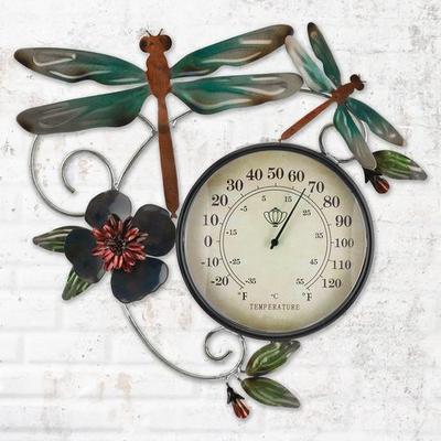 Dragonfly Thermometer Wall Art Multi Earth , Multi Earth