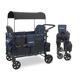 WONDERFOLD W4 Elite 4 Seater Multi-Function Quad Stroller Wagon with Adjustable Handlebar and Recline Seat (W4 Elite Noble Navy)