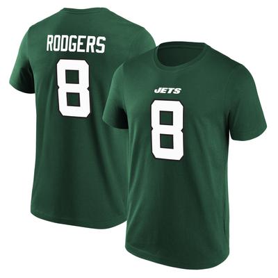 New York Jets Name & Number T-Shirt - Aaron Rodgers - Herren Image