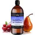 Mulled Pear & Cranberry Fragrance Oils for Diffuser, Perfect for Candle Making, Soaps, Bath Bomb, Slime, Wax Melt, Aromatherapy & Oils for Oil Burners - Aroma Oil for Hair & Skin Care UK Made - 1000ML