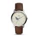 Men's Fossil Brown Tampa Bay Rays Minimalist Leather Watch