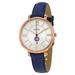 Women's Fossil Gold/Navy Chicago Cubs Jacqueline Leather Watch