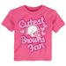 Girls Infant Pink Cleveland Browns Cutest Fan Hearts T-Shirt