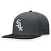 Men's Fanatics Branded Charcoal/Black Chicago White Sox Two-Tone Patch Snapback Hat